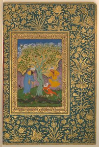Aqa Riza, Un giovane caduto da un albero, Folio dall